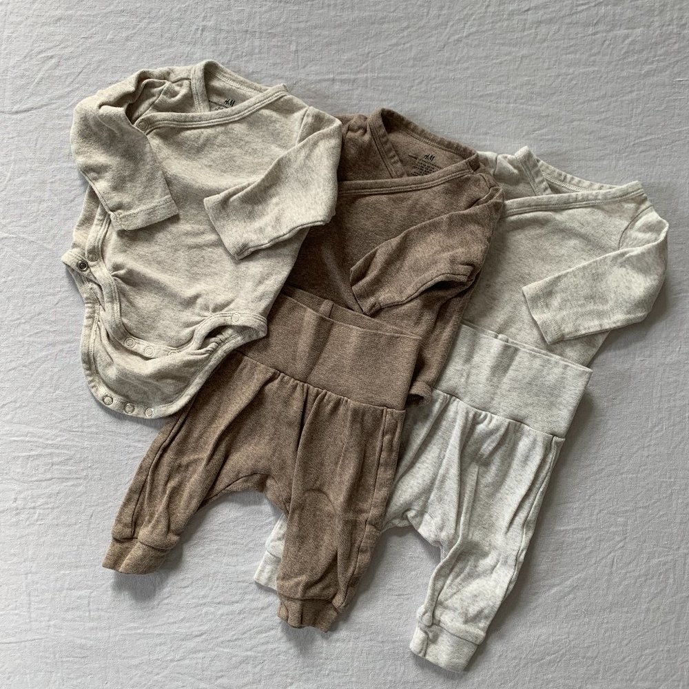 H&M | Organic Cotton Side Snap Bodysuit Sets